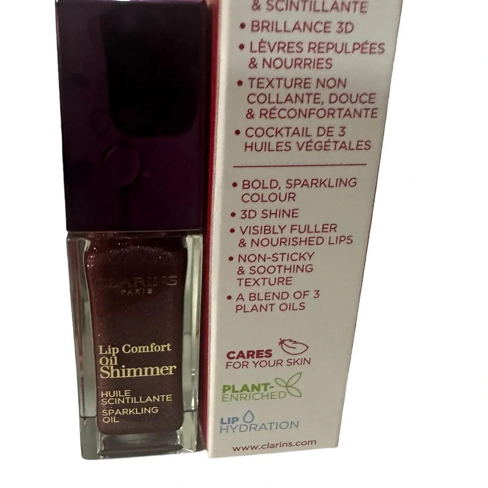 NWT Clarins Full Size Lip oil in Purple Rain New in Box - Picture 5 of 6